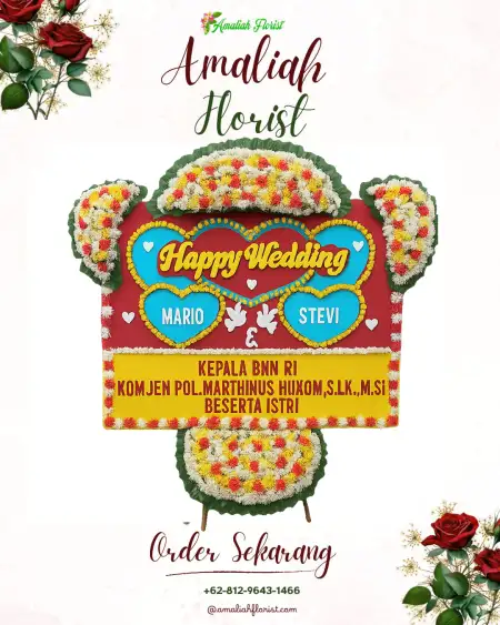 Papan Bunga Pernikahan Legoksayem